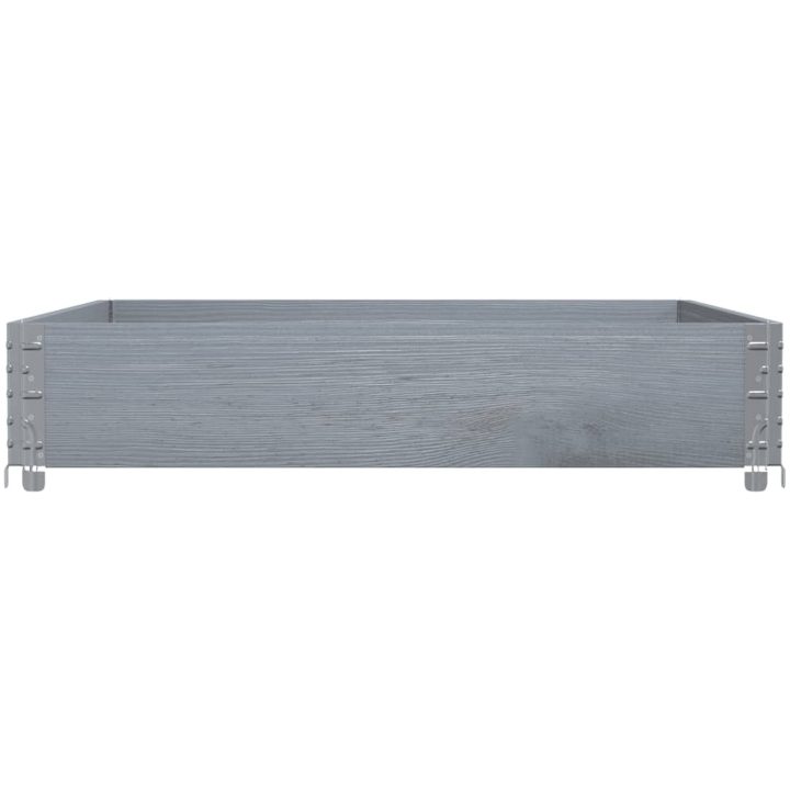Odlingslåda grå 100x100 cm massivt furuträ vidaXL 100 x 100 x 21.5 cm – bild 4