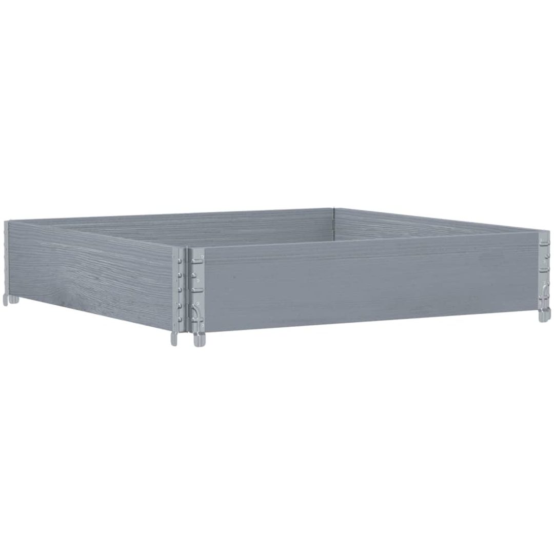Odlingslåda grå 100x100 cm massivt furuträ vidaXL 100 x 100 x 21.5 cm – bild 5