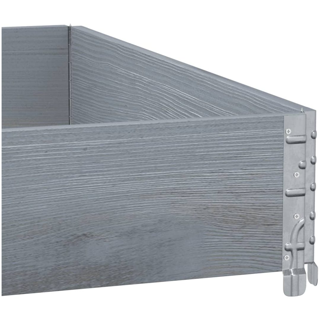Odlingslåda grå 100x100 cm massivt furuträ vidaXL 100 x 100 x 21.5 cm – bild 7