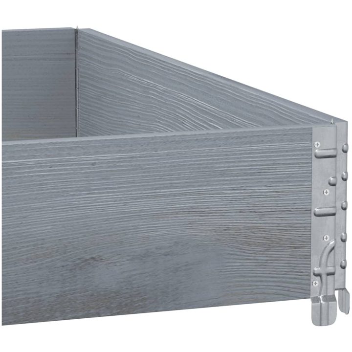 Odlingslåda grå 100x100 cm massivt furuträ vidaXL 100 x 100 x 21.5 cm – bild 7