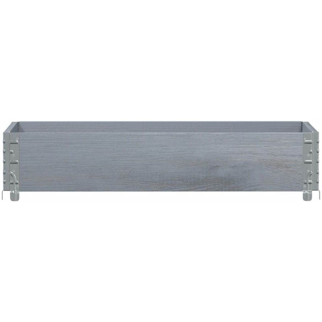 Odlingslåda grå 100x50 cm massiv furu vidaXL 100 x 50 x 21.5 cm – bild 3