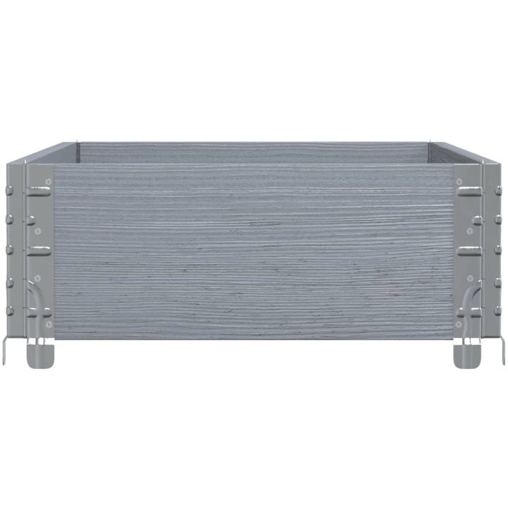 Odlingslåda grå 100x50 cm massiv furu vidaXL 100 x 50 x 21.5 cm – bild 4
