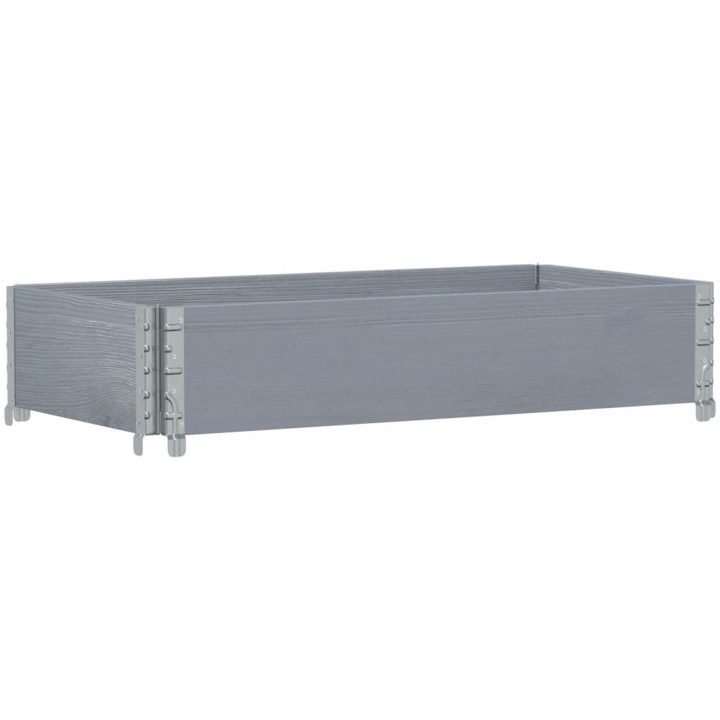 Odlingslåda grå 100x50 cm massiv furu vidaXL 100 x 50 x 21.5 cm – bild 5