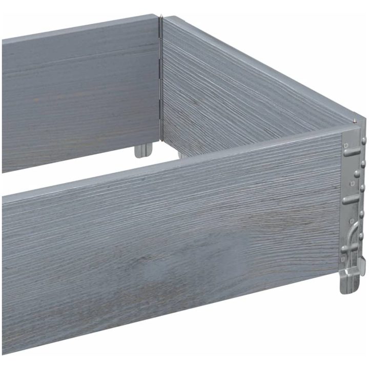 Odlingslåda grå 100x50 cm massiv furu vidaXL 100 x 50 x 21.5 cm – bild 7