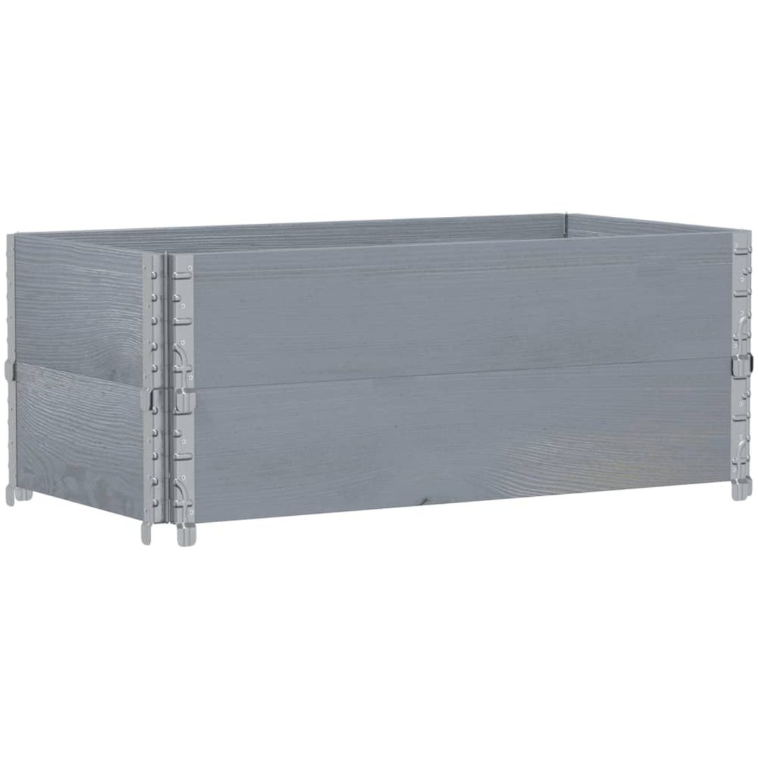 Odlingslåda grå 100x50 cm massivt furuträ vidaXL 100 x 50 x 41 cm – bild 2
