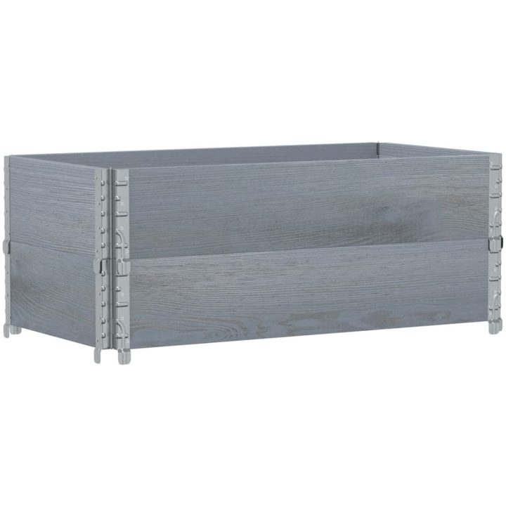 Odlingslåda grå 100x50 cm massivt furuträ vidaXL 100 x 50 x 41 cm – bild 5