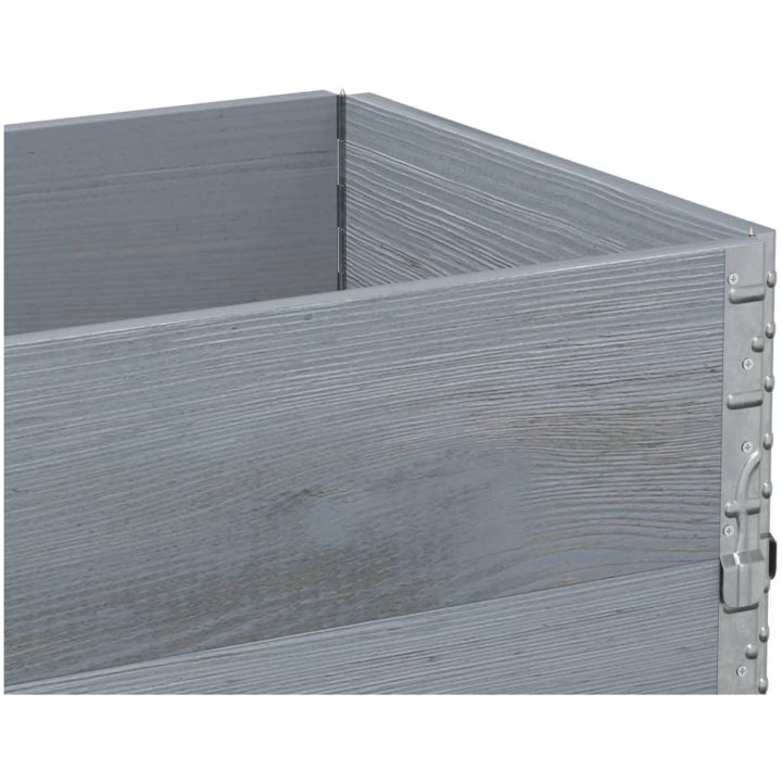 Odlingslåda grå 100x50 cm massivt furuträ vidaXL 100 x 50 x 41 cm – bild 7