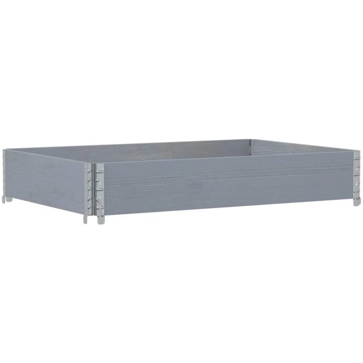 Odlingslåda grå 120x80 cm massiv furu vidaXL 120 x 80 x 21.5 cm – bild 2