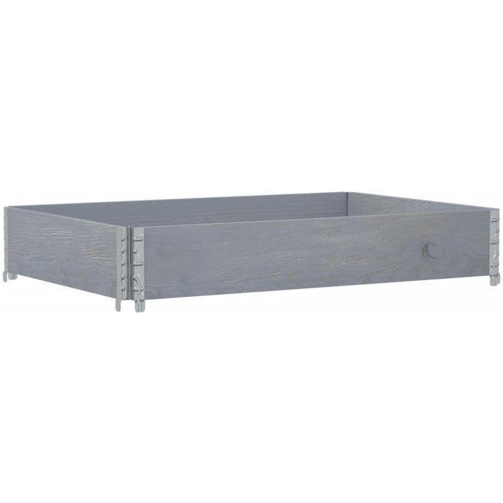 Odlingslåda grå 120x80 cm massiv furu vidaXL 120 x 80 x 21.5 cm – bild 5