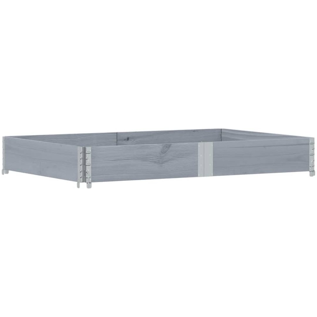 Odlingslåda grå 150x100 cm massivt furuträ vidaXL 150 x 100 x 21.5 cm – bild 2