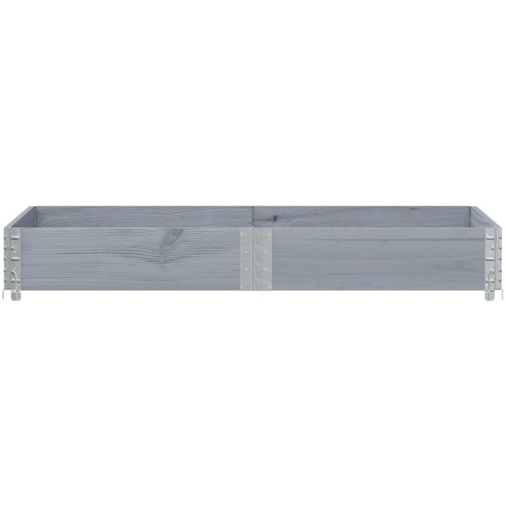 Odlingslåda grå 150x100 cm massivt furuträ vidaXL 150 x 100 x 21.5 cm – bild 3