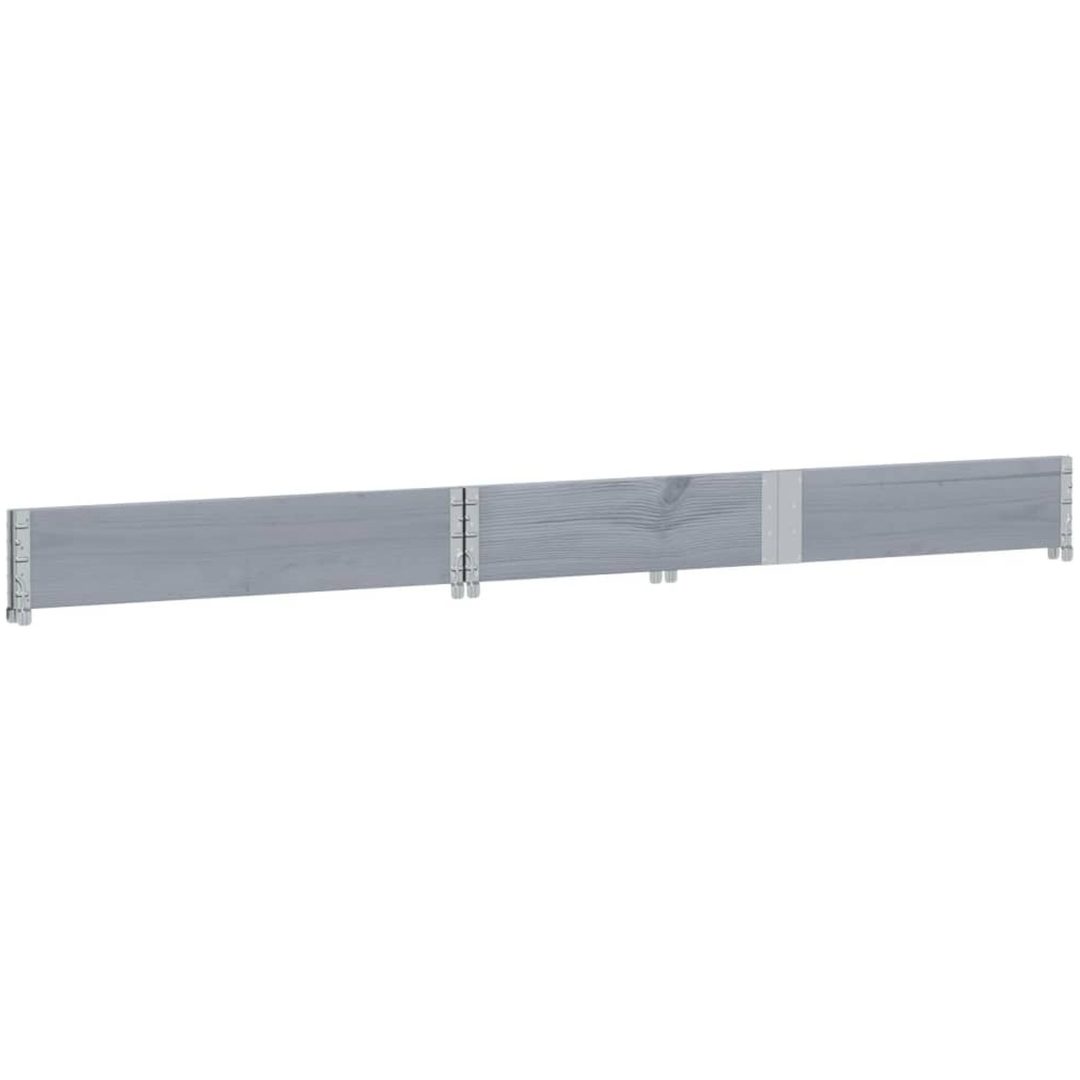 Odlingslåda grå 150x100 cm massivt furuträ vidaXL 150 x 100 x 21.5 cm – bild 4