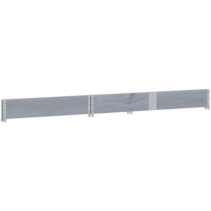 Odlingslåda grå 150x100 cm massivt furuträ vidaXL 150 x 100 x 21.5 cm – bild 4