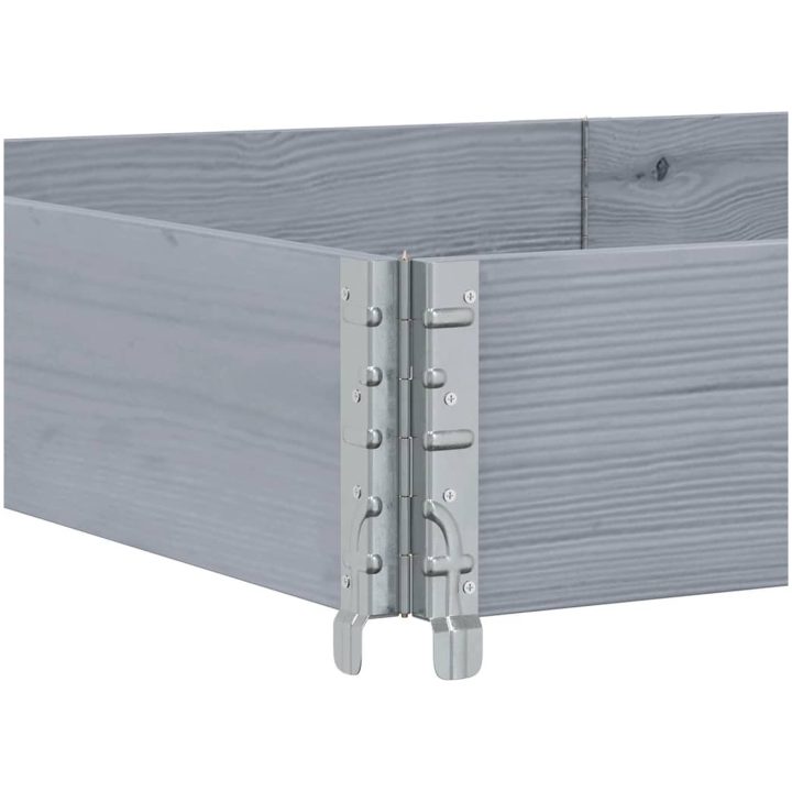 Odlingslåda grå 150x100 cm massivt furuträ vidaXL 150 x 100 x 21.5 cm – bild 5