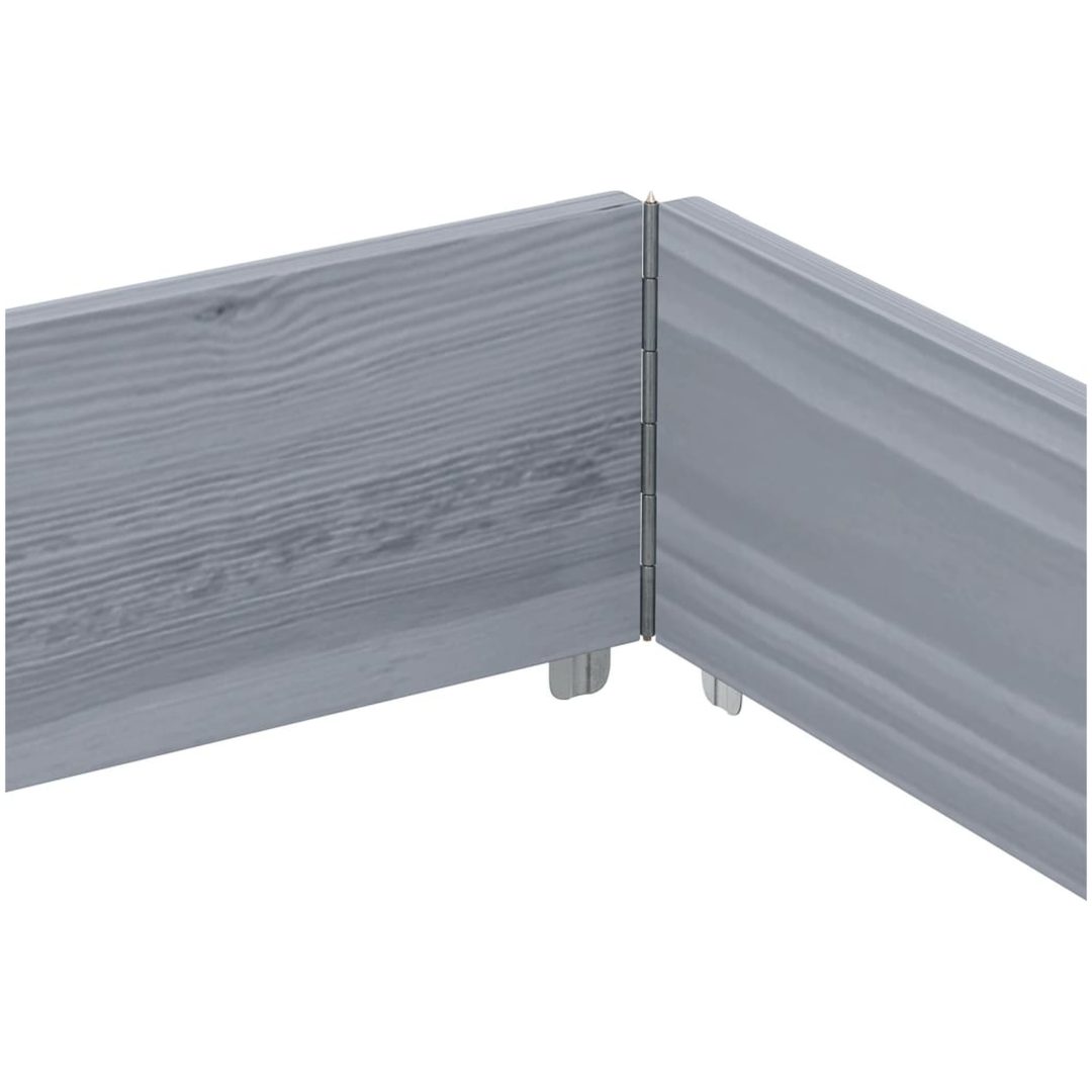 Odlingslåda grå 150x100 cm massivt furuträ vidaXL 150 x 100 x 21.5 cm – bild 6