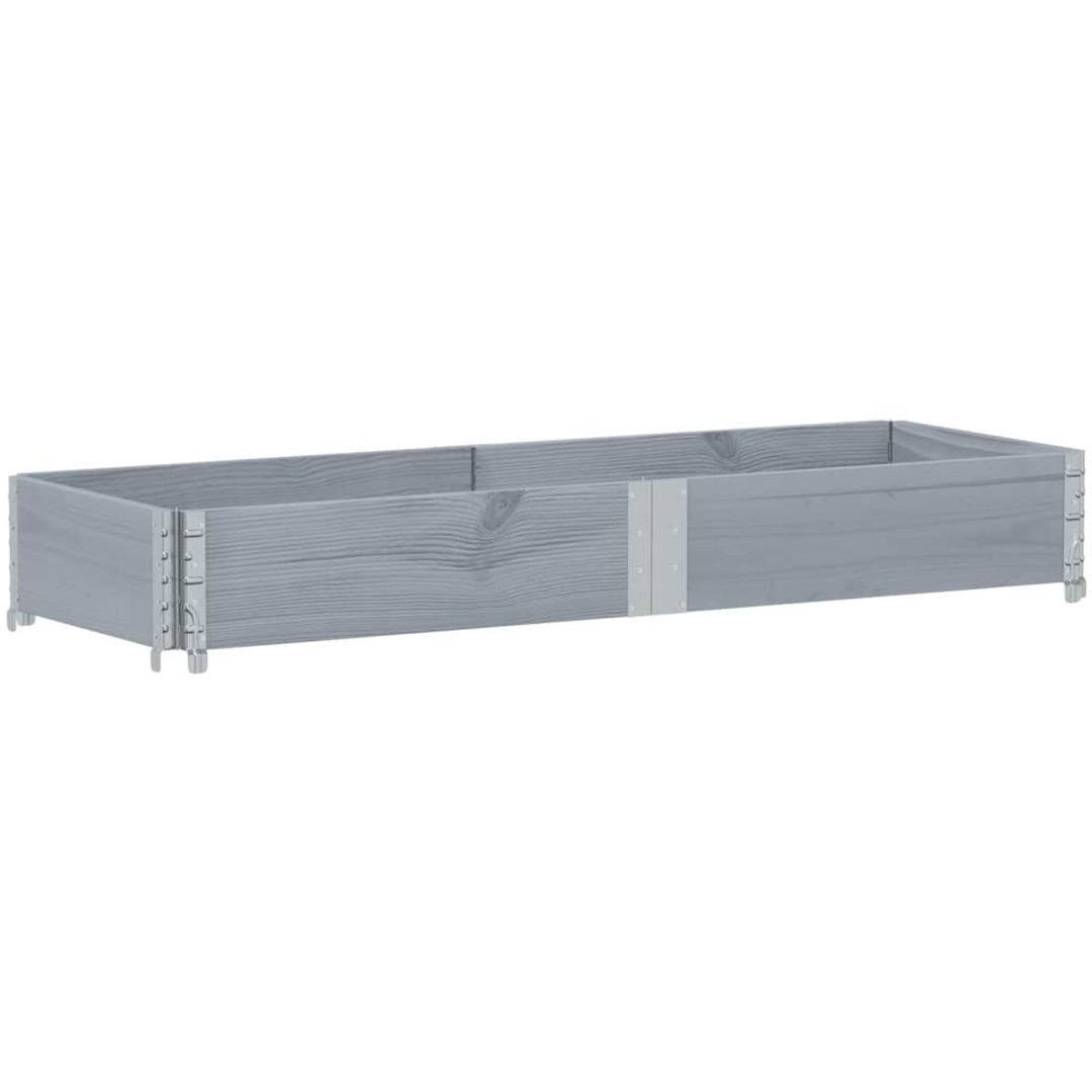Odlingslåda grå 150x50 cm massivt furuträ vidaXL 150 x 50 x 21.5 cm – bild 2