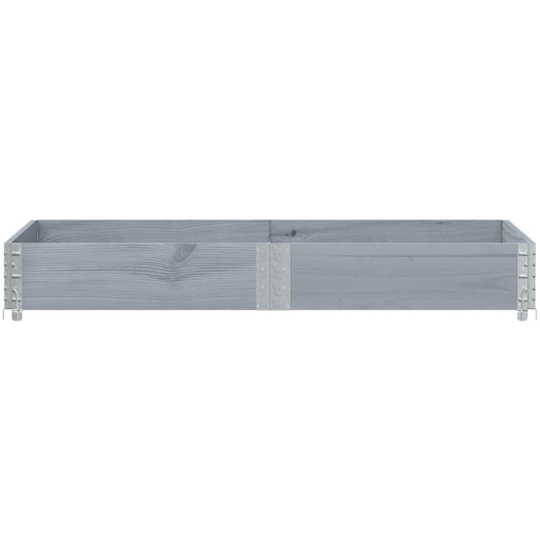Odlingslåda grå 150x50 cm massivt furuträ vidaXL 150 x 50 x 21.5 cm – bild 3