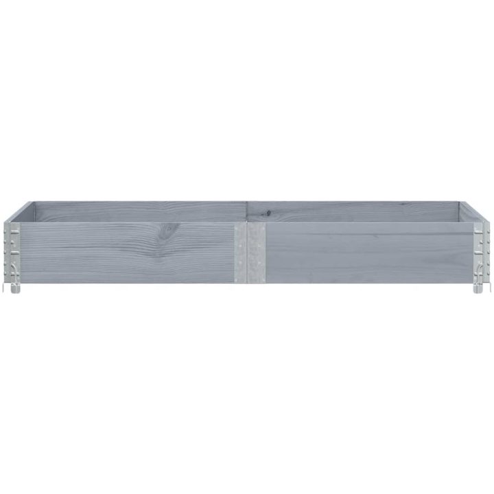Odlingslåda grå 150x50 cm massivt furuträ vidaXL 150 x 50 x 21.5 cm – bild 3