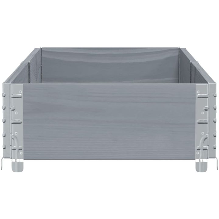 Odlingslåda grå 150x50 cm massivt furuträ vidaXL 150 x 50 x 21.5 cm – bild 4