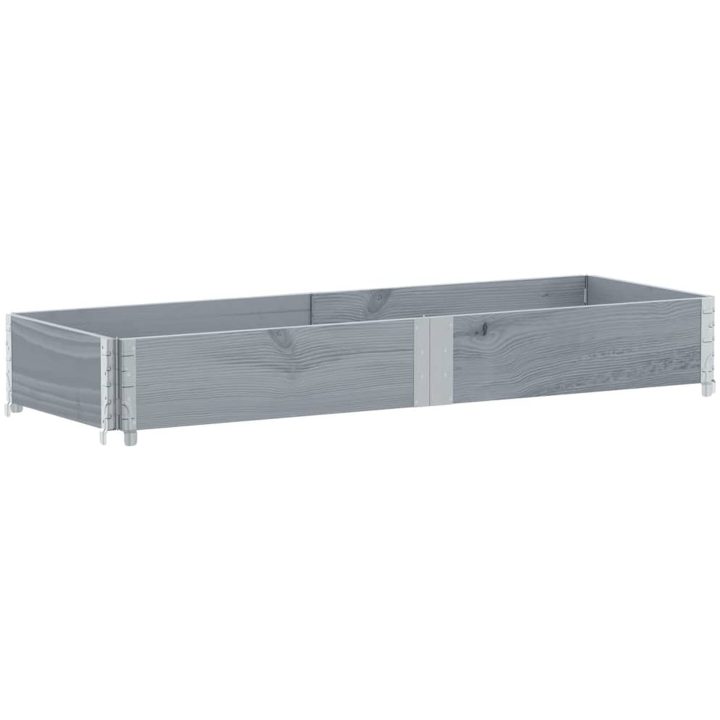 Odlingslåda grå 150x50 cm massivt furuträ vidaXL 150 x 50 x 21.5 cm – bild 5