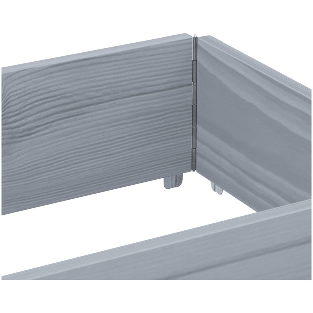 Odlingslåda grå 150x50 cm massivt furuträ vidaXL 150 x 50 x 21.5 cm – bild 7