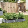 Odlingslåda grå 150x50 cm massivt furuträ vidaXL 150 x 50 x 21.5 cm – miniatyr 1