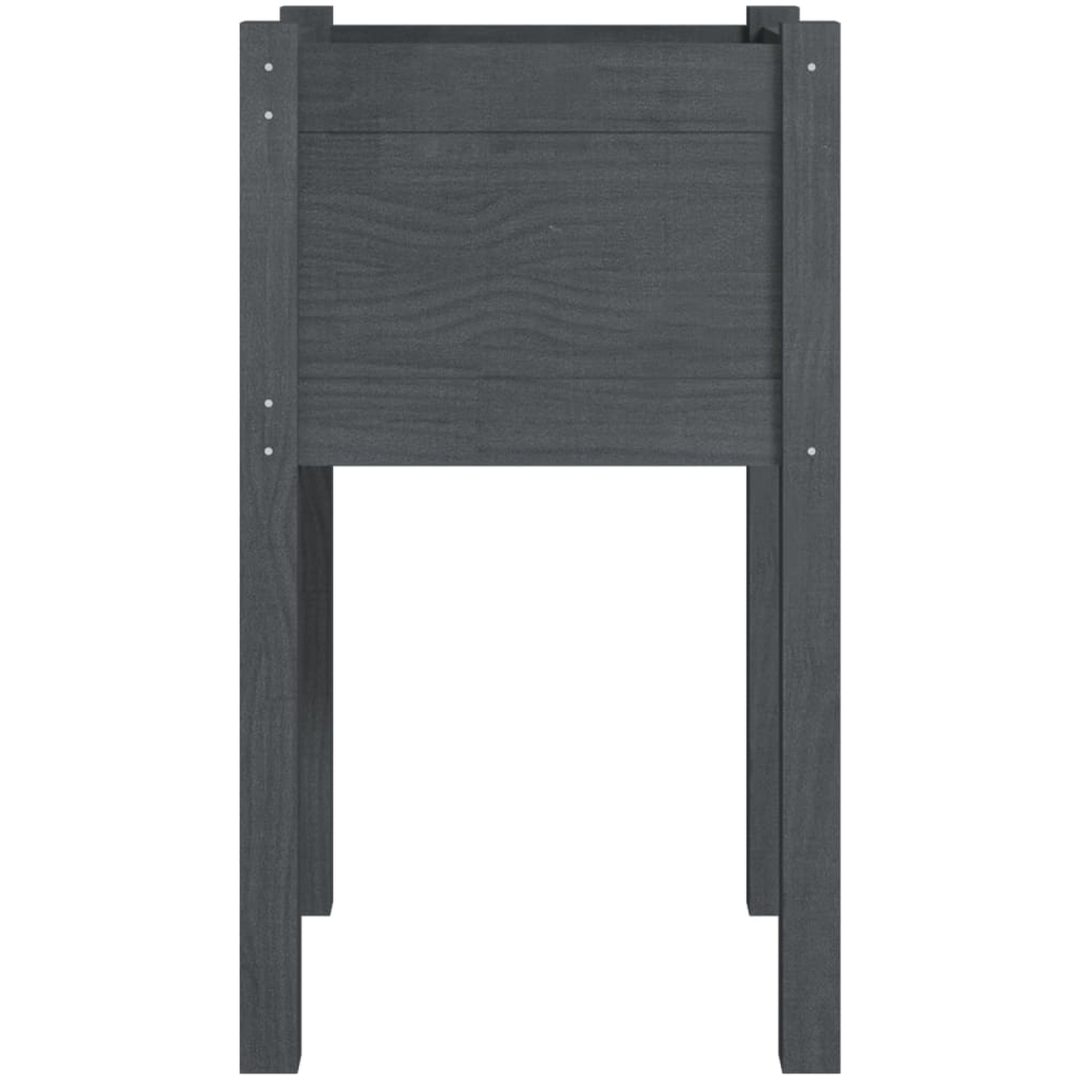 Odlingslåda grå 40x40x70 cm massiv furu vidaXL – bild 4
