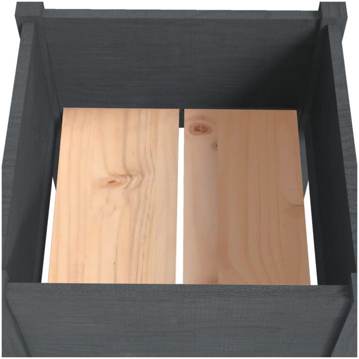 Odlingslåda grå 40x40x70 cm massiv furu vidaXL – bild 5