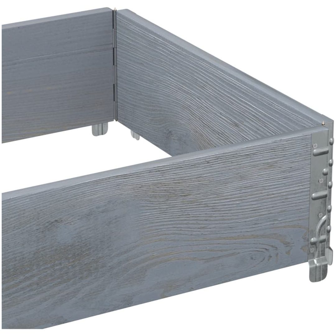 Odlingslåda grå 80x60 cm massiv furu vidaXL 80 x 60 x 21.5 cm – bild 7