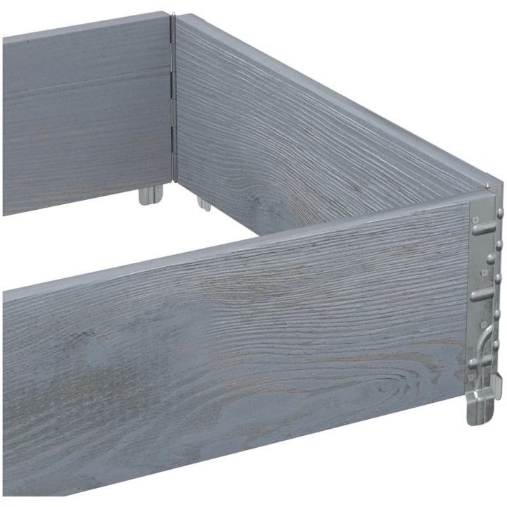 Odlingslåda grå 80x60 cm massiv furu vidaXL 80 x 60 x 21.5 cm – bild 7
