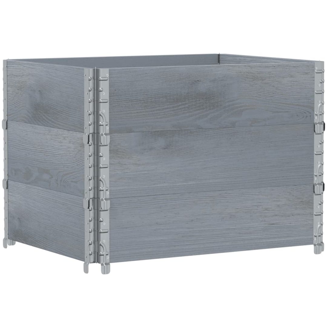 Odlingslåda grå 80x60 cm massivt furuträ vidaXL 80 x 60 x 60.5 cm – bild 2