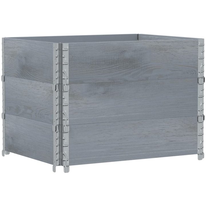 Odlingslåda grå 80x60 cm massivt furuträ vidaXL 80 x 60 x 60.5 cm – bild 2