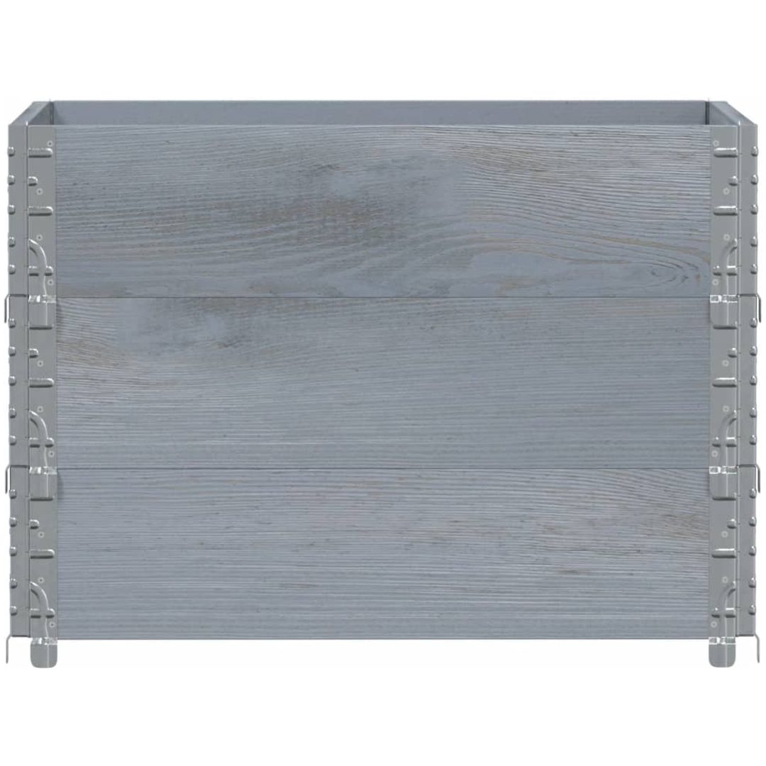 Odlingslåda grå 80x60 cm massivt furuträ vidaXL 80 x 60 x 60.5 cm – bild 3