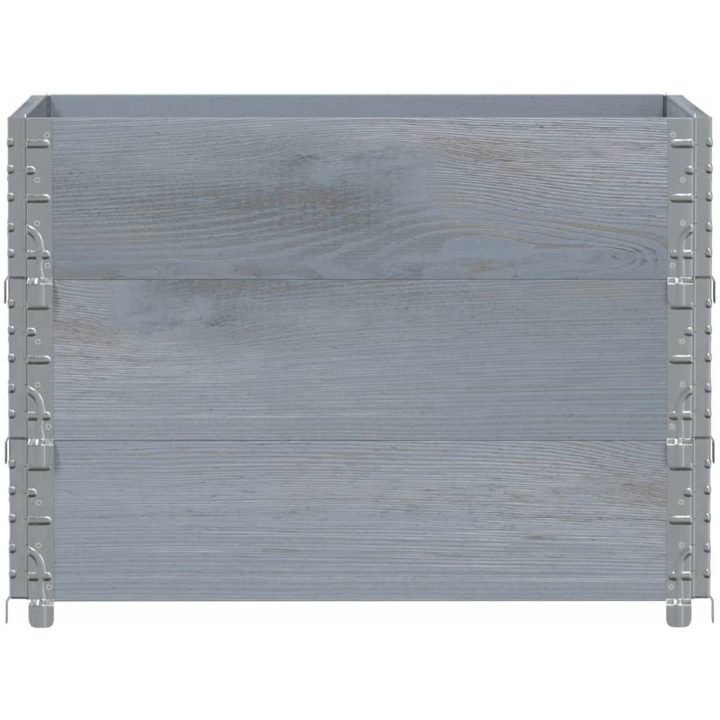 Odlingslåda grå 80x60 cm massivt furuträ vidaXL 80 x 60 x 60.5 cm – bild 3