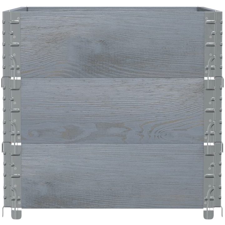Odlingslåda grå 80x60 cm massivt furuträ vidaXL 80 x 60 x 60.5 cm – bild 4