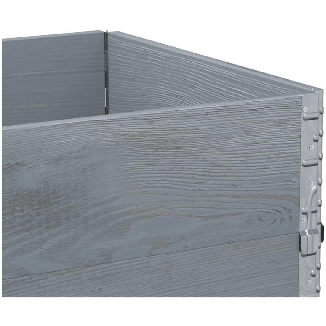 Odlingslåda grå 80x60 cm massivt furuträ vidaXL 80 x 60 x 60.5 cm – bild 7