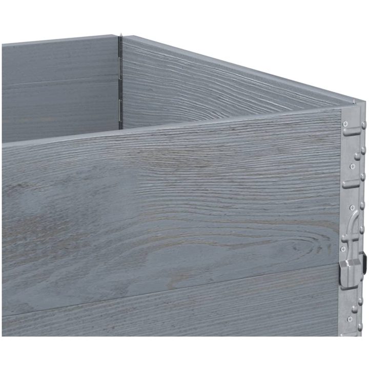 Odlingslåda grå 80x60 cm massivt furuträ vidaXL 80 x 60 x 60.5 cm – bild 7