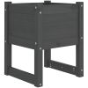 Odlingslåda grå massiv furu vidaXL 40 x 40 x 52.5 cm – miniatyr 2