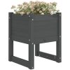 Odlingslåda grå massiv furu vidaXL 40 x 40 x 52.5 cm – miniatyr 3