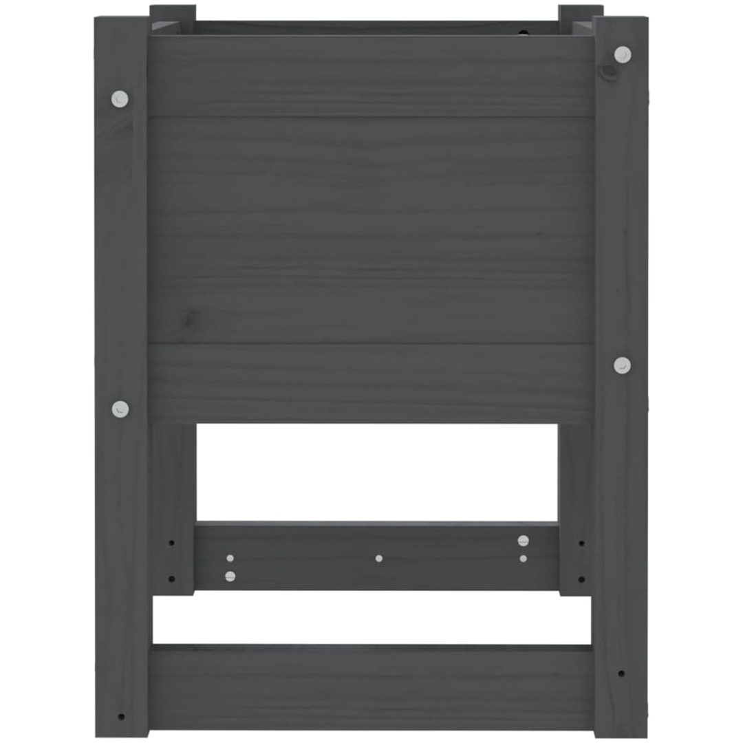 Odlingslåda grå massiv furu vidaXL 40 x 40 x 52.5 cm – bild 5