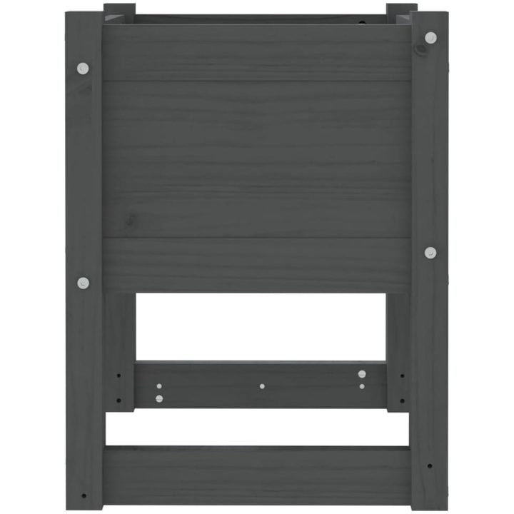 Odlingslåda grå massiv furu vidaXL 40 x 40 x 52.5 cm – bild 5