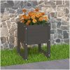 Odlingslåda grå massiv furu vidaXL 40 x 40 x 52.5 cm – miniatyr 1
