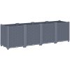Odlingslåda grå PP vidaXL 160 x 40 x 53 cm – miniatyr 2