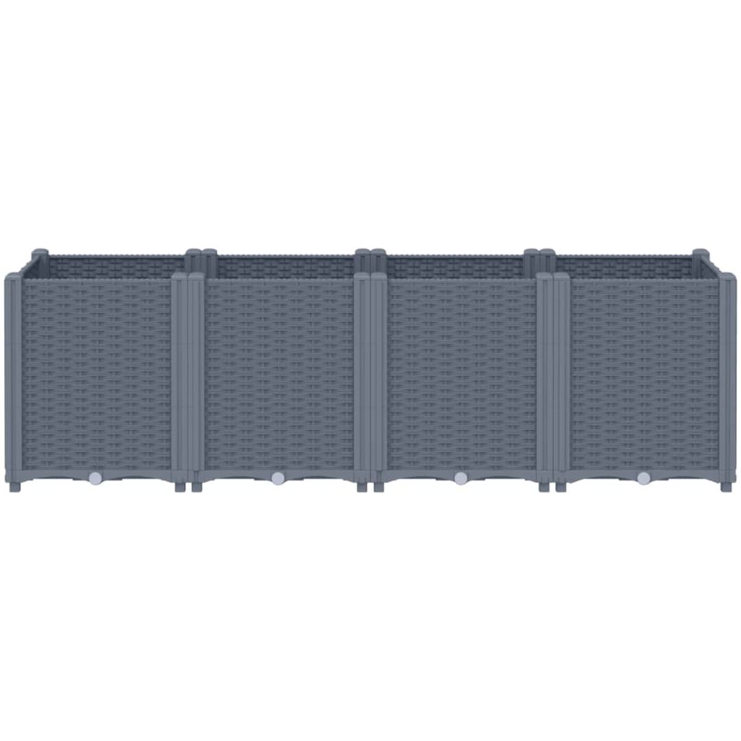 Odlingslåda grå PP vidaXL 160 x 40 x 53 cm – bild 3