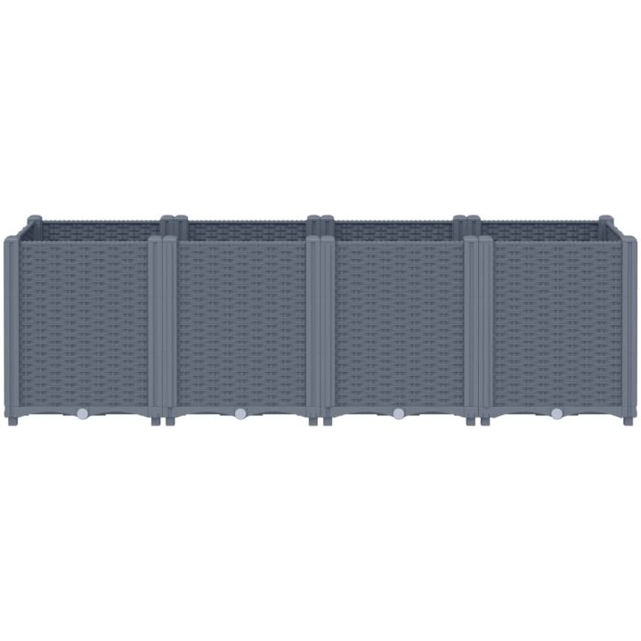 Odlingslåda grå PP vidaXL 160 x 40 x 53 cm – bild 3