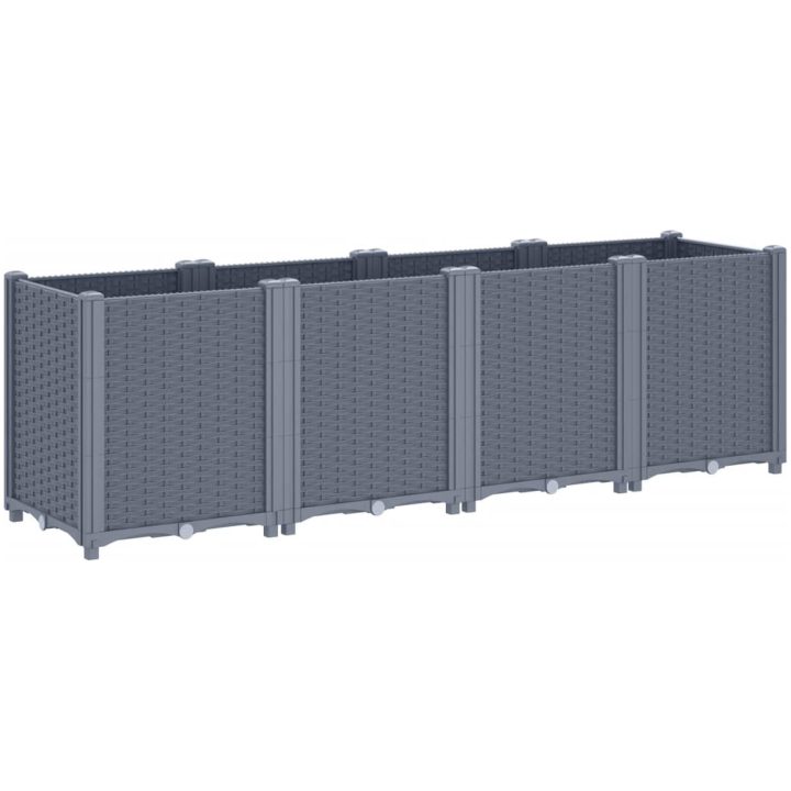 Odlingslåda grå PP vidaXL 160 x 40 x 53 cm – bild 5