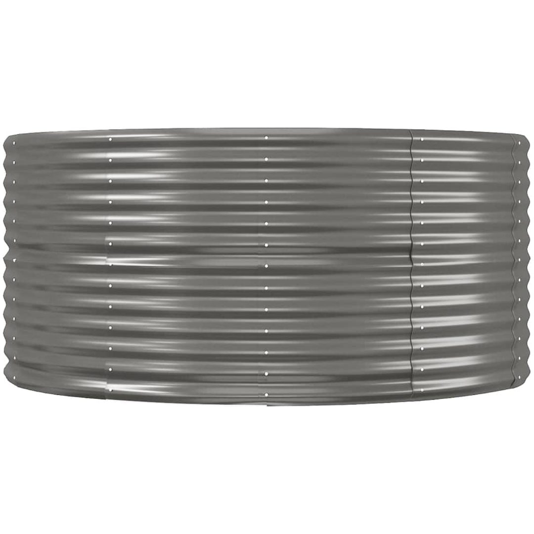Odlingslåda grå pulverlackerat stål vidaXL 212 x 140 x 68 cm – bild 4