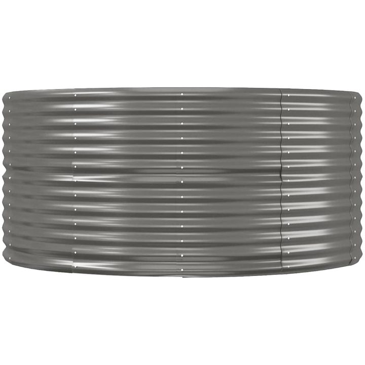 Odlingslåda grå pulverlackerat stål vidaXL 212 x 140 x 68 cm – bild 4