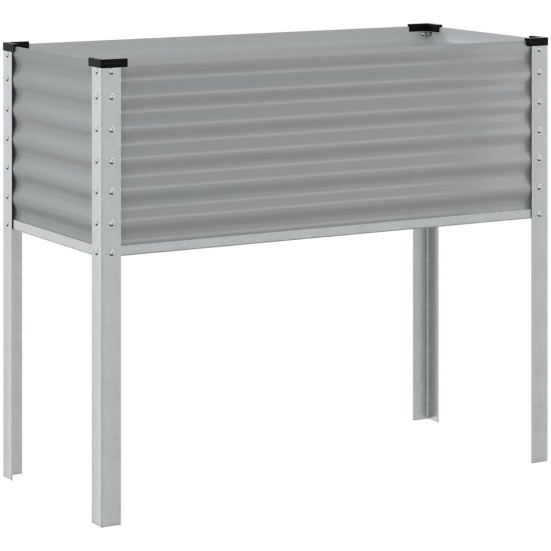 Odlingslåda grå stål vidaXL 100 x 41 x 90 cm – bild 2