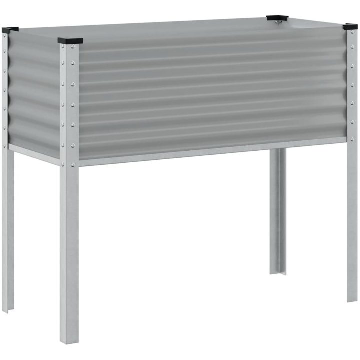 Odlingslåda grå stål vidaXL 100 x 41 x 90 cm – bild 2